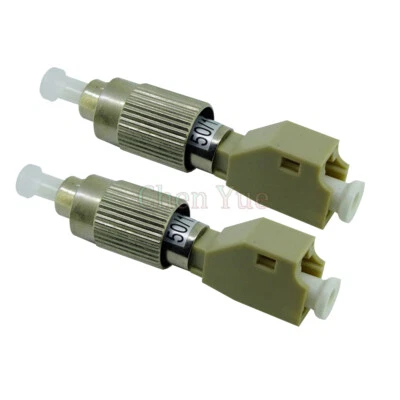 2pcs LC Female to FC Male Fiber Optic Hybrid Adapter MM 50/125  Fiber Connector - Image 1 of 4