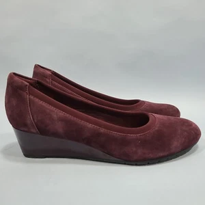 Collection by Clark’s Suede Wedge Shoes Womens Size 9.5M Style 20701 Made 2019 - Bild 1 von 10