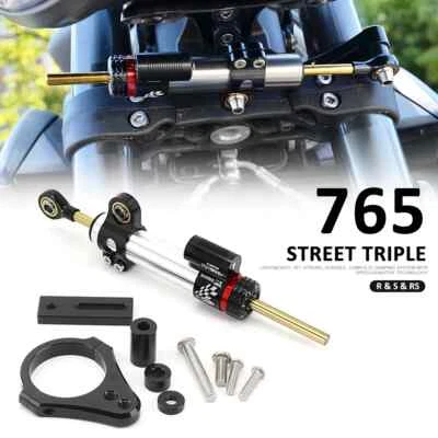 Kit de soporte amortiguador de dirección estabilizador para Street Triple 765RS 765R 2017-2022 S Foto 1 de 4