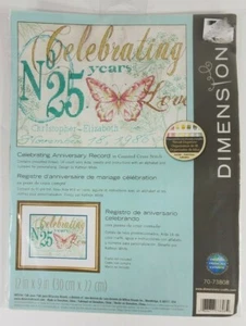 NIP Dimensions Celebrating Anniversary Record counted cross stitch kit 2012 - Picture 1 of 5