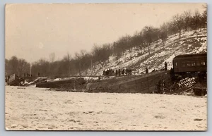 Train Wreck 7 Miles West of Houston Minnesota MN 1909 Real Photo RPPC - Picture 1 of 2