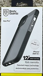 BodyGuardz Ace Pro Case for Apple iPhone 13(6.1") Smokey Black - Picture 1 of 4