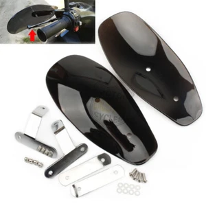 Motorcycle ABS Hand Guard Wind Protector Deflector Shield Pair For Harley Dyna - Picture 1 of 8