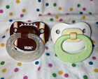 Vintage+Gerber+Nuk+Silicone+Pacifiers%2CGreen%2FWhite%2FBrown+Football+0%2B+Months+Size