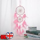 Pink Dreamcatcher Balcony Decor Car Pendant Feather Bead Hanging for Home Office