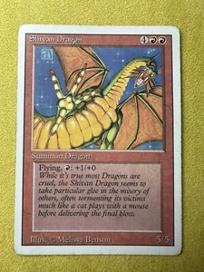 MTG Shivan Dragon Revised Edition Regular Rare 1994 - Picture 1 of 2