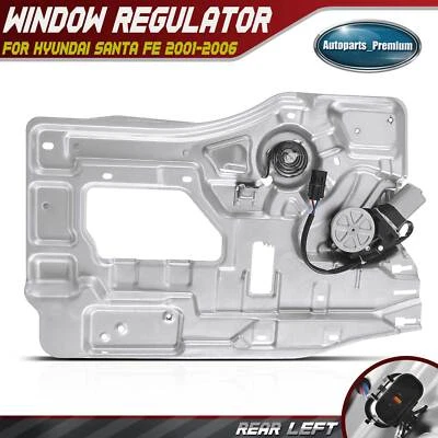 Regulador ventana izquierda conductor trasero con motor con panel para Hyundai Santa Fe 01-06 Foto 1 de 4