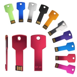 USB 2.0 Pendrive Flash Drive 32GB Metal USB Key Shaped Thumb Memory Stick LOT - Photo 1/22