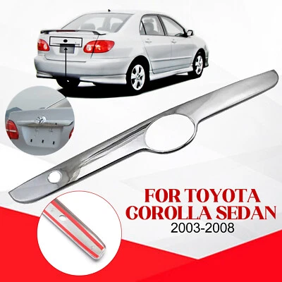 For 2003-2007 Toyota Corolla Sedan Rear Trunk Lift Molding Cover Trim Chrome Foto 1 de 4