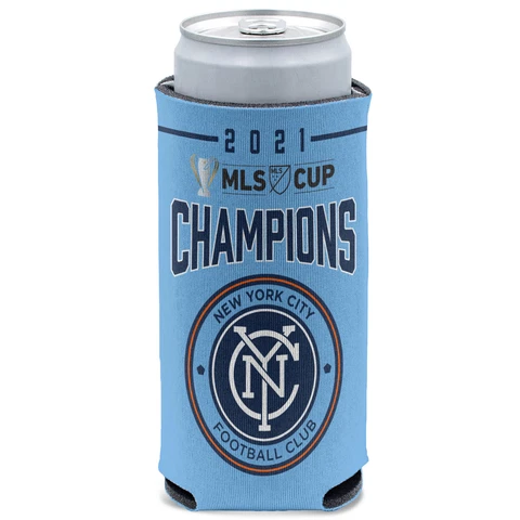 WinCraft New York City FC 2021 MLS Cup Champions 12oz. Slim Can Cooler Cover