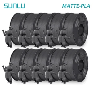 Filamento de impresora 3D PLA SUNLU mate 10*1 kg 1,75 mm sin brillo mejores detalles gris - Imagen 1 de 9