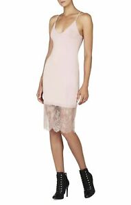BCBG Maxazria Runway Cami Slip Dress Chantilly Lace $549 XS Lavender💜 Rare NWT