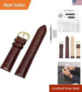 Vielseitige Kroko Design Leder Uhrenarmbänder - Größen 12 mm bis 24 mm für alle Stile - Bild 1 von 8