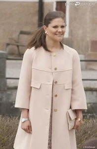 RARE! ZARA NUDE PALE PINK COAT ASO ROYAL FIFTY SHADES ANASTASIA BLOGGERS XS - Imagen 1 de 6