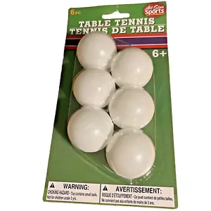 Palline Ping Pong Ping Pong Plastica Bianca Standard Sport Birra Pong Confezione 6 Gioco - Foto 1 di 6