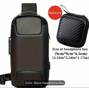 Waterproof Oxford Fabric Waist Bag With USB Charging And Combination Lock - Picture 1 of 5
