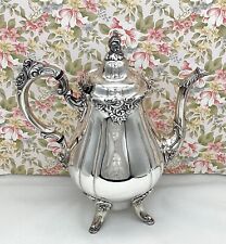 Vintage Wallace Baroque Silverplate Coffee Tea Pot Ornate Footed #282