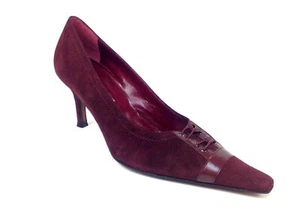 Versani Womens Heels "Camosci" Color Burgundy Size 7.5 B - Picture 1 of 1