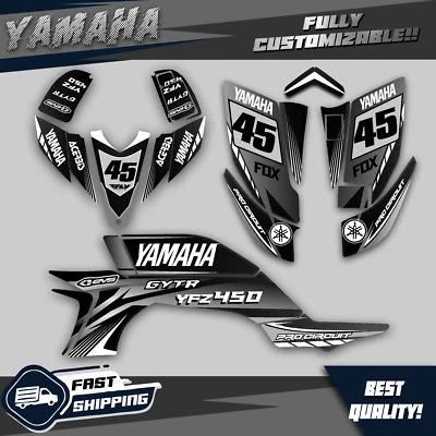 Yamaha YFZ 450 Kit Gráficos 2003 2004 2005 2006 2007 2008 Pegatinas Calcomanías Kit Foto 1 de 3