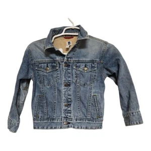 Gap Kids Jean Jacket Girls Size Small Snap Button Up Long Sleeve Blue Denim VGC - Picture 1 of 10