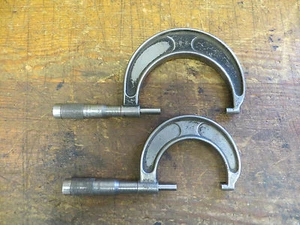 Vintage Brown & Sharpe 1-2 #60 and 2-3 #63 Micrometers - Picture 1 of 6