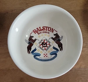 1982 TOM MIX RALSTON MÜSLI PREMIUM PORZELLAN SCHÜSSEL 5 3/4" DURCHMESSER SCHÖN! - Bild 1 von 8