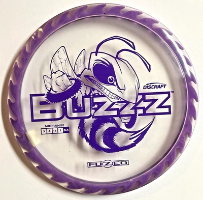 Discraft Fuzed Buzzz "Buzzsaw" Purple/Clear 180g Scaled Neutral Flatness New - Image 1 of 3