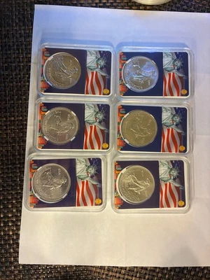 A complete set of Engelhard Prospector coins 1982 To 1987 complete set proof lik - Image 1 of 4