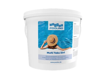 Poolino® 5 kg Multitabs 5in1 Chlortabletten 200g Multifunktion Chlor Tabs Pool - Bild 1 von 2