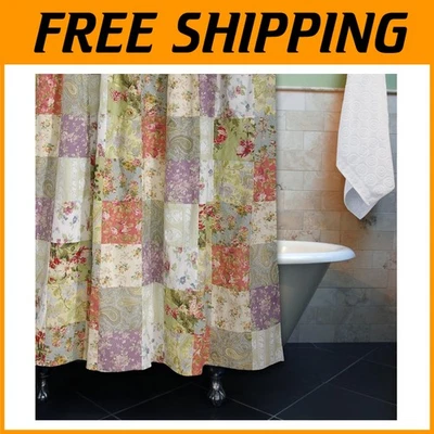 Cortina de ducha Blooming Prairie Patchwork Foto 1 de 4