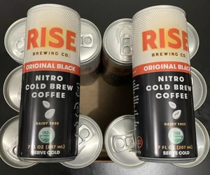 12 latas RISE Brewing Co. Café frío Nitro negro original 7 oz a granel - Imagen 1 de 3