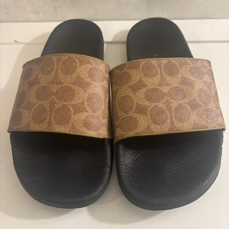 Sandalias Coach para mujer Udele marrón y negro talla 10M Foto 1 de 4