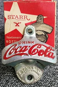 Neu VINTAGE STARR X COCA COLA STATIONÄRER FLASCHENÖFFNER MIT OVP - Bild 1 von 7