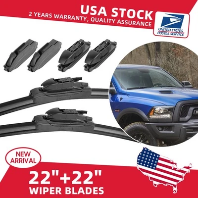 JUEGO LIMPIAPARABRISAS DELANTERO 22"&22" CALIDAD OEM PARA FORD F-150 1999-2020 Foto 1 de 4