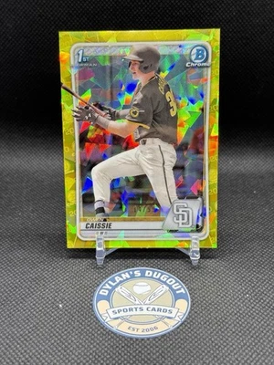 2020 Bowman Chrome Sapphire Edition Yellow Sapphire /99 Owen Caissie BD-49 - Image 1 of 2