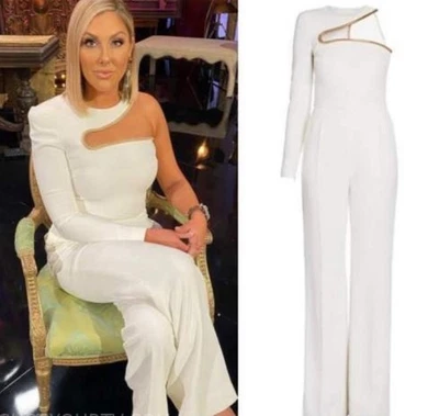 *STELLA MCCARTNEY* Lyta White Stretch Crepe Illusion Jumpsuit NWT IT 36 - Image 1 of 4