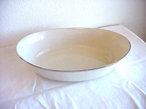 Lenox "Solitaire" Bone China - Servizio piatto ovale con bordo in platino - Vintage 1967 - Foto 1 di 6