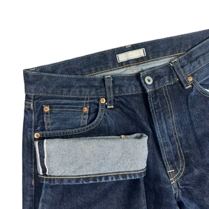 Uniqlo Selvedge Jeans Mens 32x31 Blue Indigo Dark Raw Denim Straight Fit Regular - Picture 1 of 6