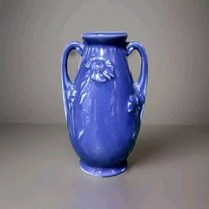 Vintage Shawnee Art Pottery Small 5.25" Cobalt Blue Bud Vase Marked USA - Picture 1 of 8