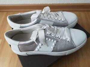 Sneaker Damen von Kennel & Schmenger, Größe 8, Leder, Farbe Weiß mit Silber - Bild 1 von 9