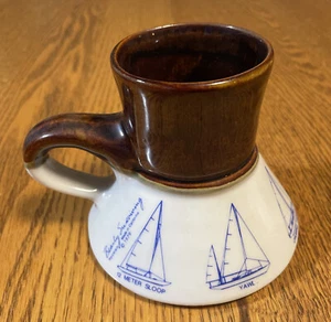 Vintage Sailing Ships Spill Proof Ceramic Coffee Mug Cup - Picture 1 of 6