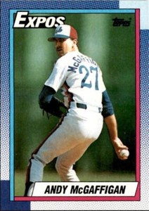 1990 Topps Baseball Cards Andy McGaffigan Montreal Expos #559