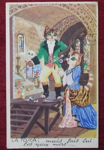 TIERPOSTKARTE / KATZENFAMILIE  - Bild 1 von 2