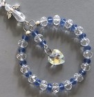 New Baby Boy Gift & Card Blue Crystal Keepsake - Guardian Angel, Halo, Heart