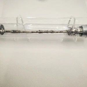 Barra de plata fina .999 bastón de dragón chino de 1 oz en tubo protector con 2 soportes EE. UU. - Imagen 1 de 13