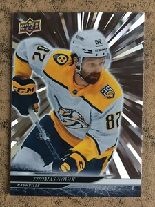 THOMAS NOVAK 2024-25 UD Ser 1 Hky OUTBURST Silver #105 PARALLEL NASHVILLE Preds - Picture 1 of 2