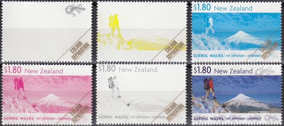 NEW ZEALAND 1999 Scenic Walks, $1.80 Colour Separations Proof - Image 1 of 1