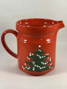 Vintage Waechtersbach Christmas Tree 32 oz. Pitcher W. Germany Red Holiday - Picture 1 of 3