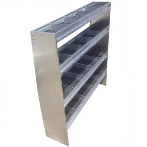 60" Height 48" Wide Aluminum Angled Shelving Unit For High Roof Vans - Foto 1 di 6