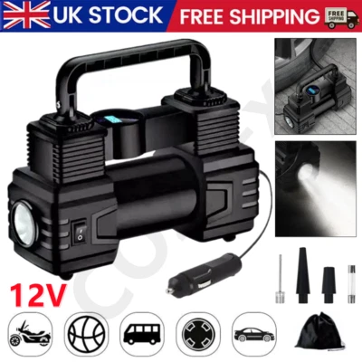 Heavy Duty 12V Electric Car Tyre Inflator 150PSI Portable Air Compressor Pump UK
